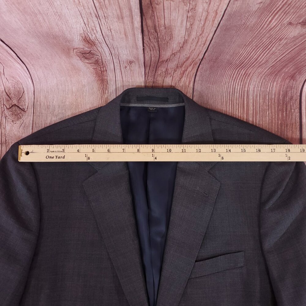 J Crew Ludlow Slim fit Suit Jacket 42L Tollegno 1900 Italian 3D Wool Charcoal - Picture 12 of 16